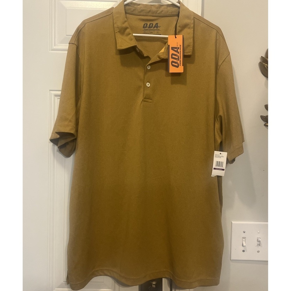 NWT ODA Performance Golf Polo Shirt 3XL - Saffron Fast Dry Stretch Big & Tall